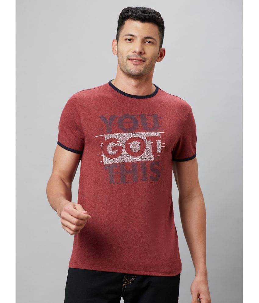     			Globus - Maroon 100% Cotton Regular Fit Men's T-Shirt ( Pack of 1 )