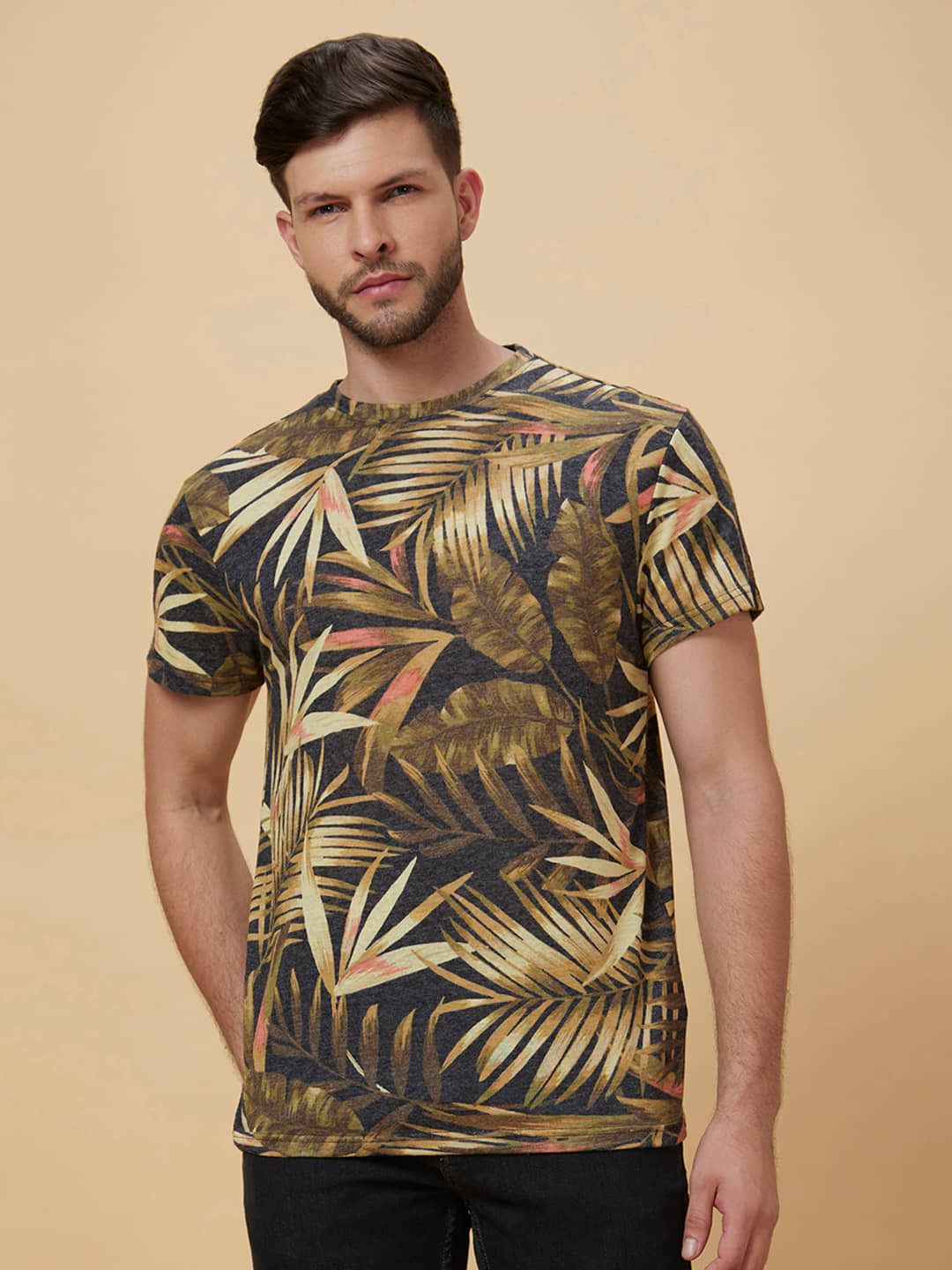 Globus - Multicolor Cotton Regular Fit Men's T-Shirt ( Pack of 1 )