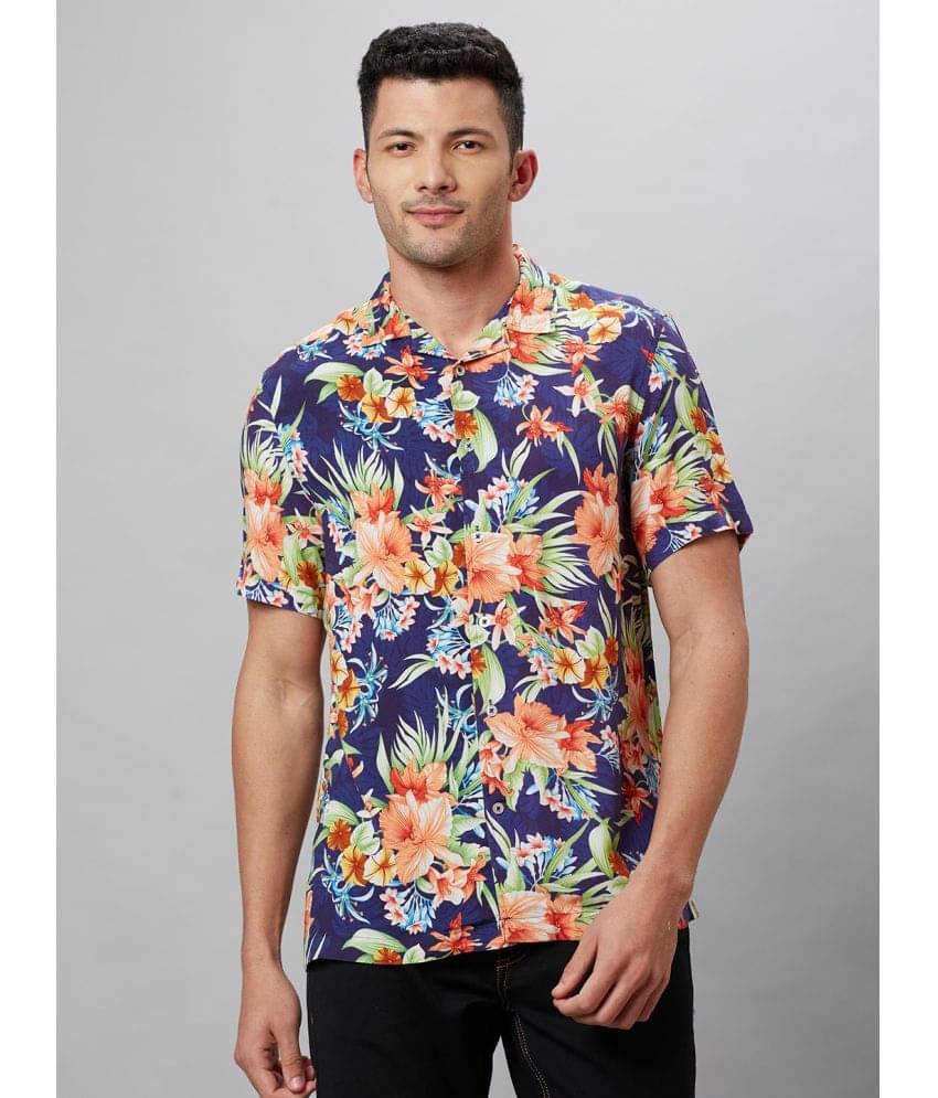 Globus - Navy Blue 100% Cotton Regular Fit Men's Casual Shirt ( Pack of 1 ) Globus - Navy Blue 100% Cotton Regular Fit Men's Casual Shirt ( Pack of 1 )
