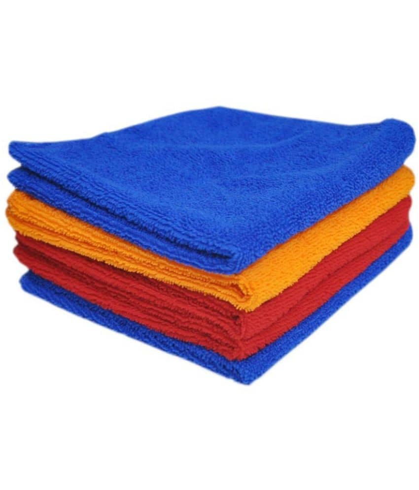 INGENS - Multicolor 250 GSM Microfiber Cloth For Automobile ( Pack of 5 )