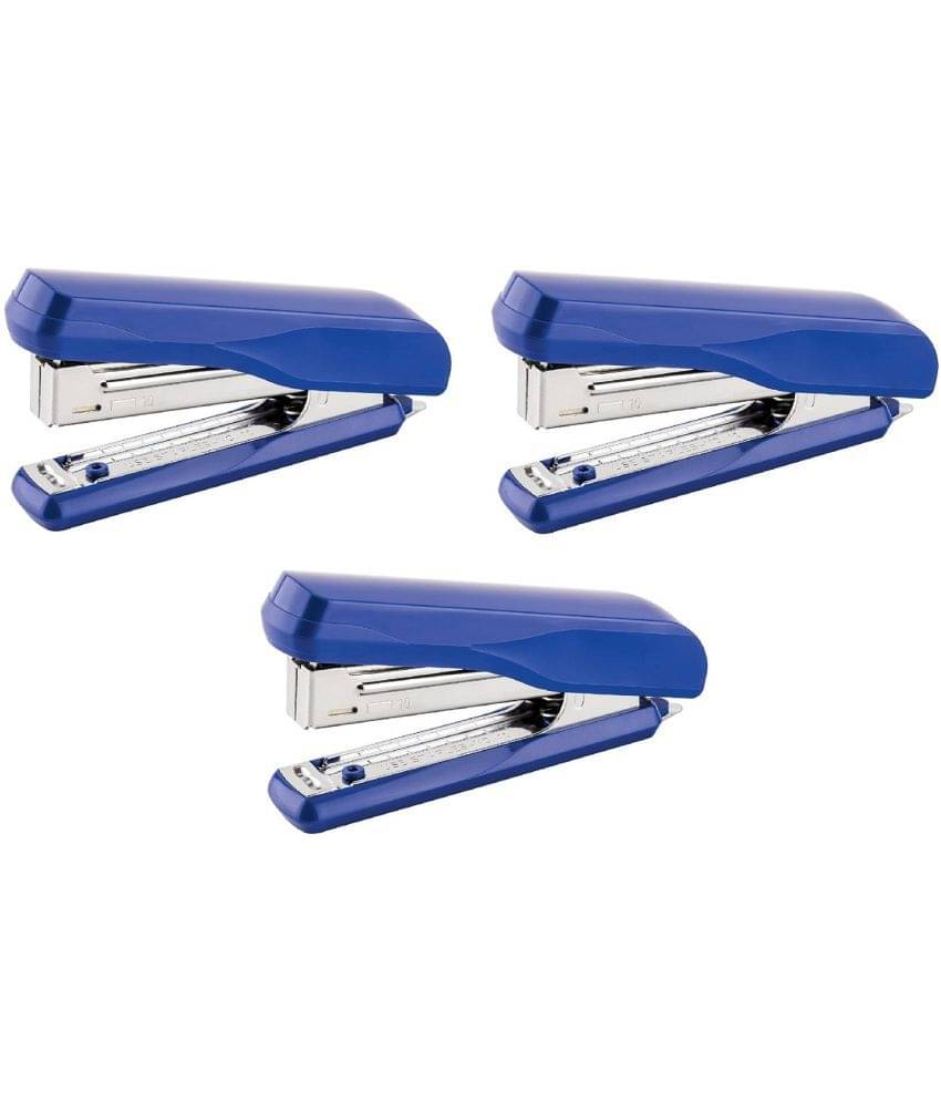     			Kangaro Desk Essentials HS-J10 All Metal Half Strip, Dark Blue, Set of 3 Stapler