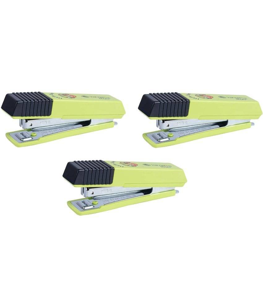     			Kangaro Desk Essentials ICON All Metal Half Strip, Parrot Green, Set of 3 Stapler