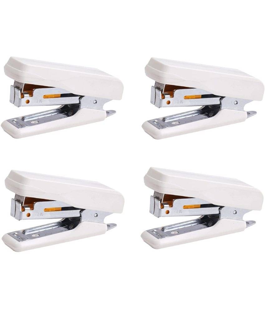     			Kangaro Desk Essentials MINI-10 All Metal Half Strip, Ivory, Set of 4 Stapler
