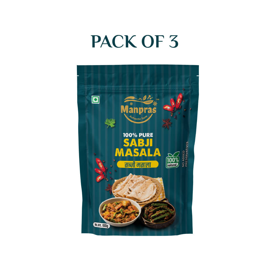     			MANPRAS SABJI MSALA 100GM [ PACK OF 3 ] Masala 100 gm