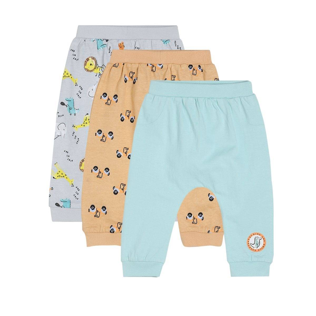    			MINI KLUB Pack of 3 Baby Boys Cotton Pyjama ( Multi Color )