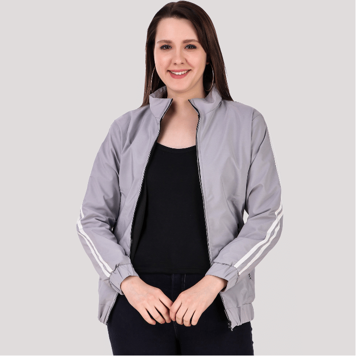     			PP Kurtis - Polyester Grey Jackets