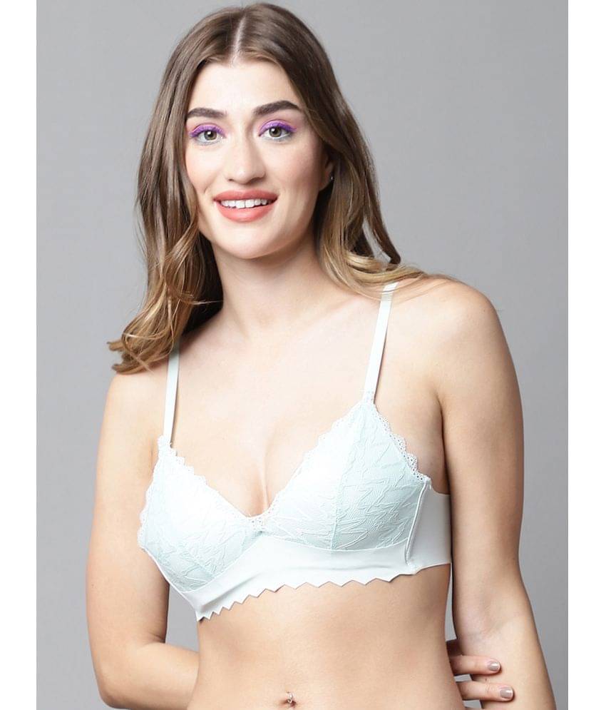     			PrettyCat Lace Lightly Padded Women's Everyday Bra ( Green )