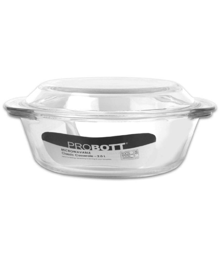     			Probott - Vetroware Transparent Glass Serve Casserole ( Set of 1 , 2000 mL )