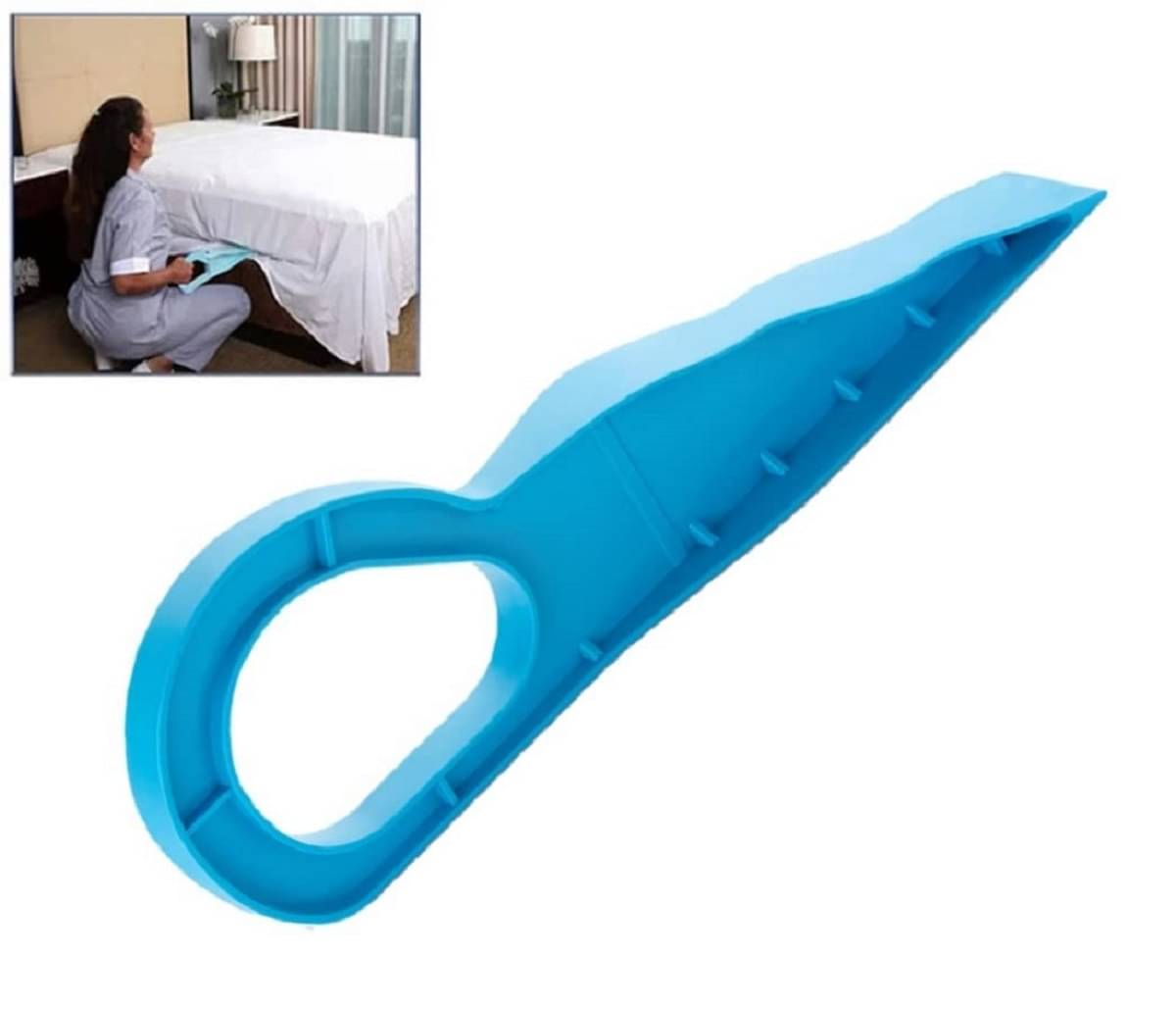     			RAMDEV ENTERPRISE Bedsheet Tucker Bed Sheets Change Instantly Without Mattress Lifting 2 in 1 Mattress Lifter Helps Lift and Hold Mattress Wedge Elevator Tool Can Tuck Sheets Change Helper [ Multi Color ].