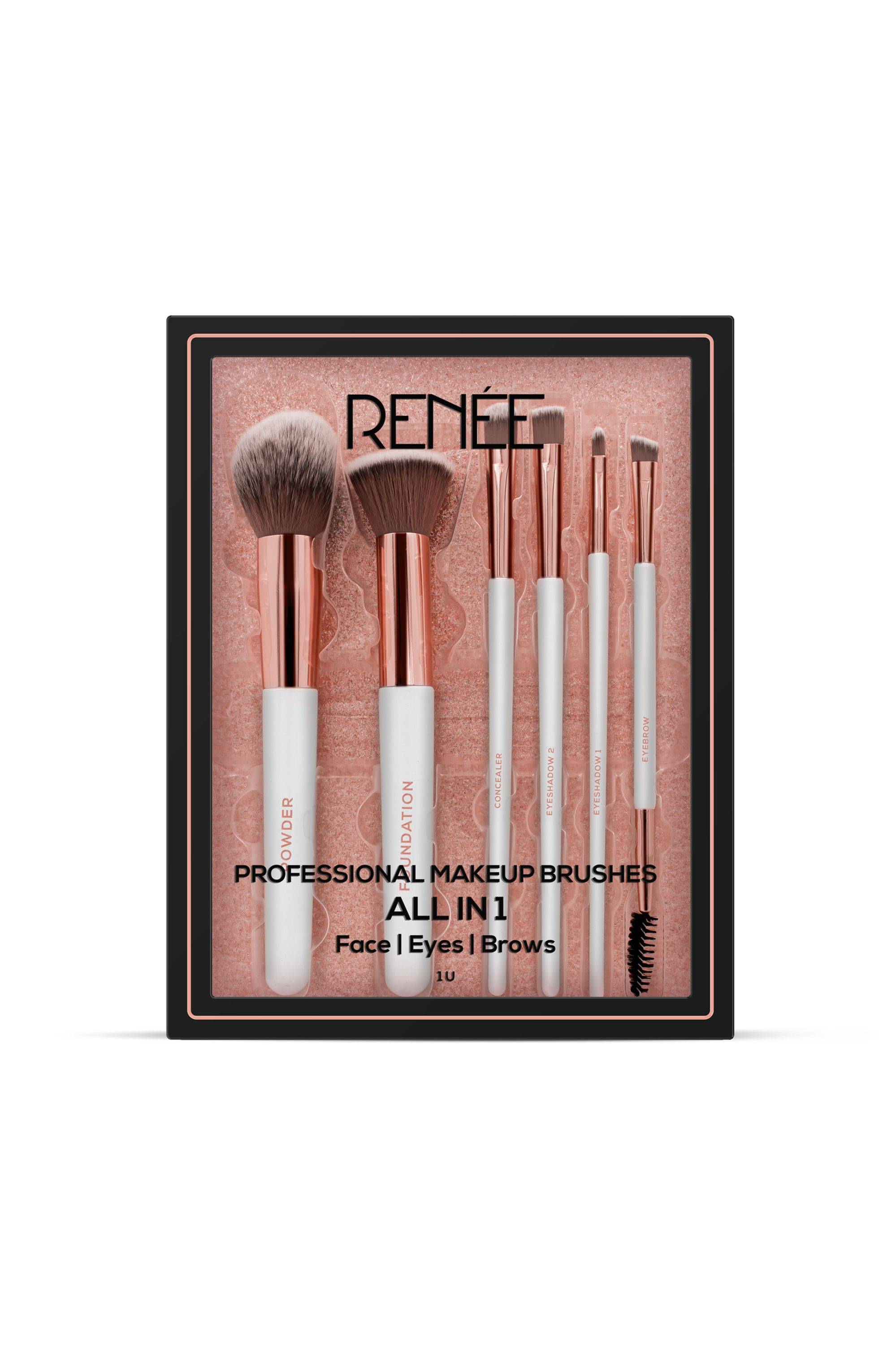     			RENEE All In 1 Professional Makeup Brushes Combo Set Soft, Durable & Easy Use, Pack of 6