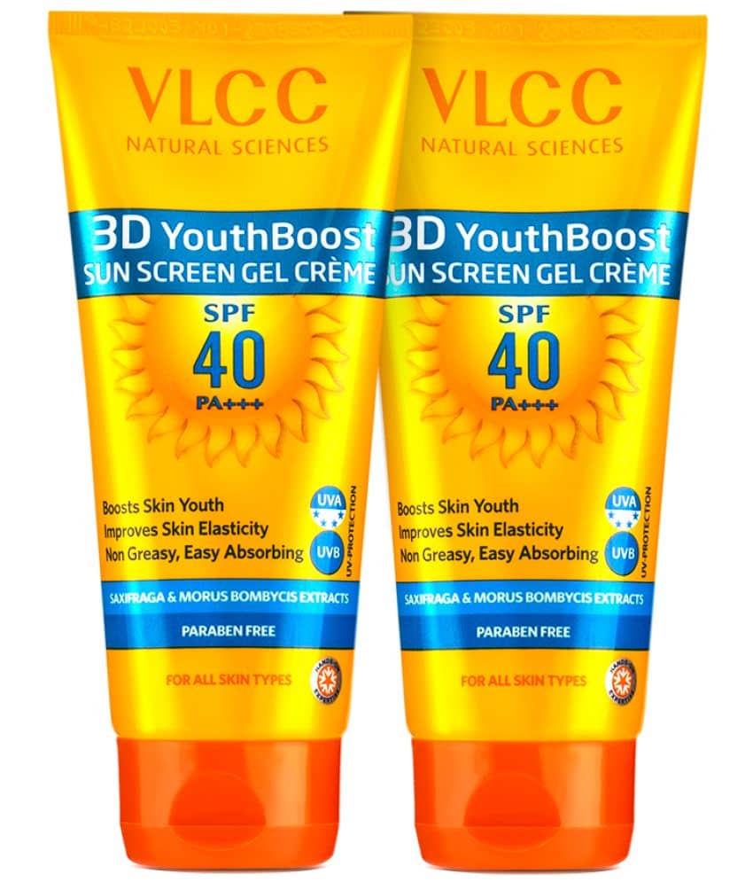 Vlcc 3D Youth Boost Spf 40 +++ Sunscreengel Cream , 100G(Pack Of 2)
