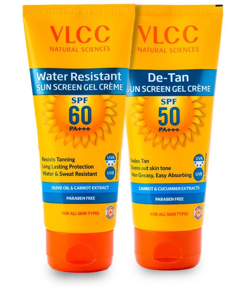     			Vlcc De Tan Spf 50 & Water Resistant Spf 60 ,100Ml Combo(Pack Of 2)