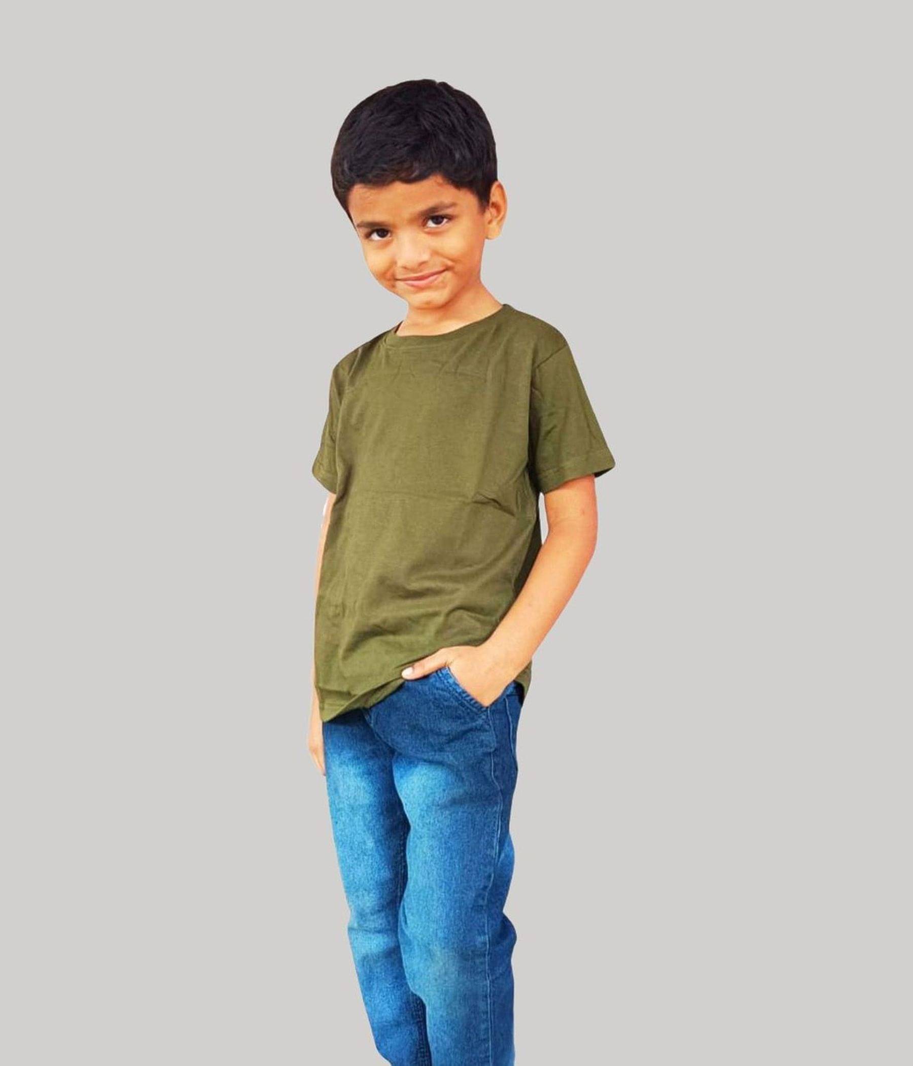     			ferocious Pack of 1 Boys Cotton T-Shirt ( Olive )