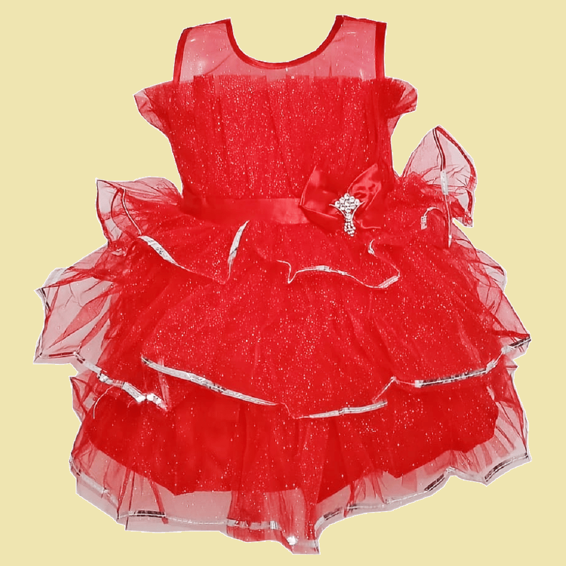     			harshvardhanmart.com Pack of 1 Baby Girls Net Frock ( Red )