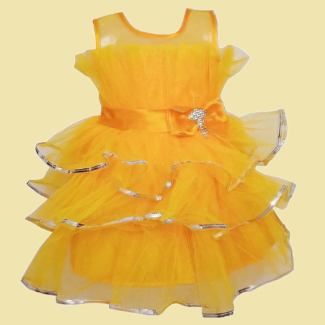     			harshvardhanmart.com Pack of 1 Baby Girls Net Frock ( Yellow )