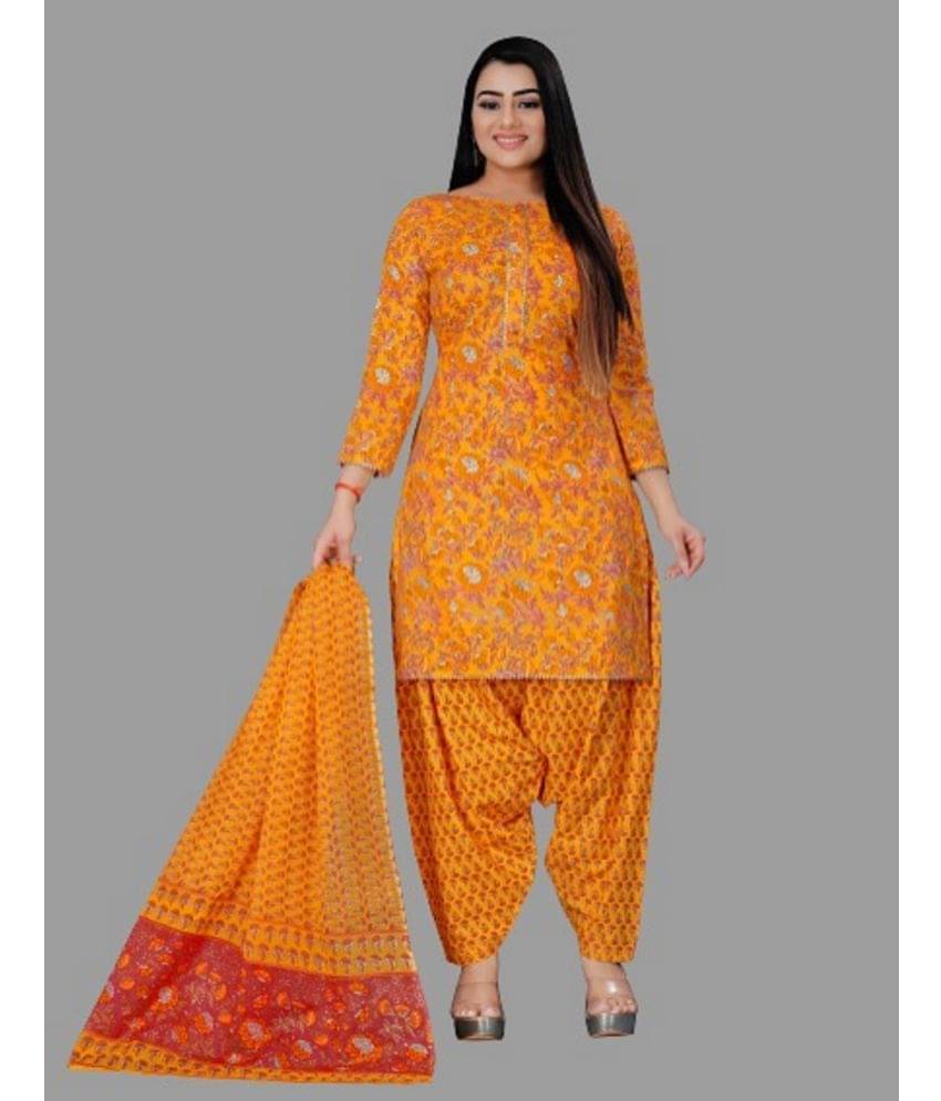 shree jeenmata collection Women Cotton Printed Straight Kurti With Patiala Salwar ( Yellow ) shree jeenmata collection Women Cotton Printed Straight Kurti With Patiala Salwar ( Yellow )