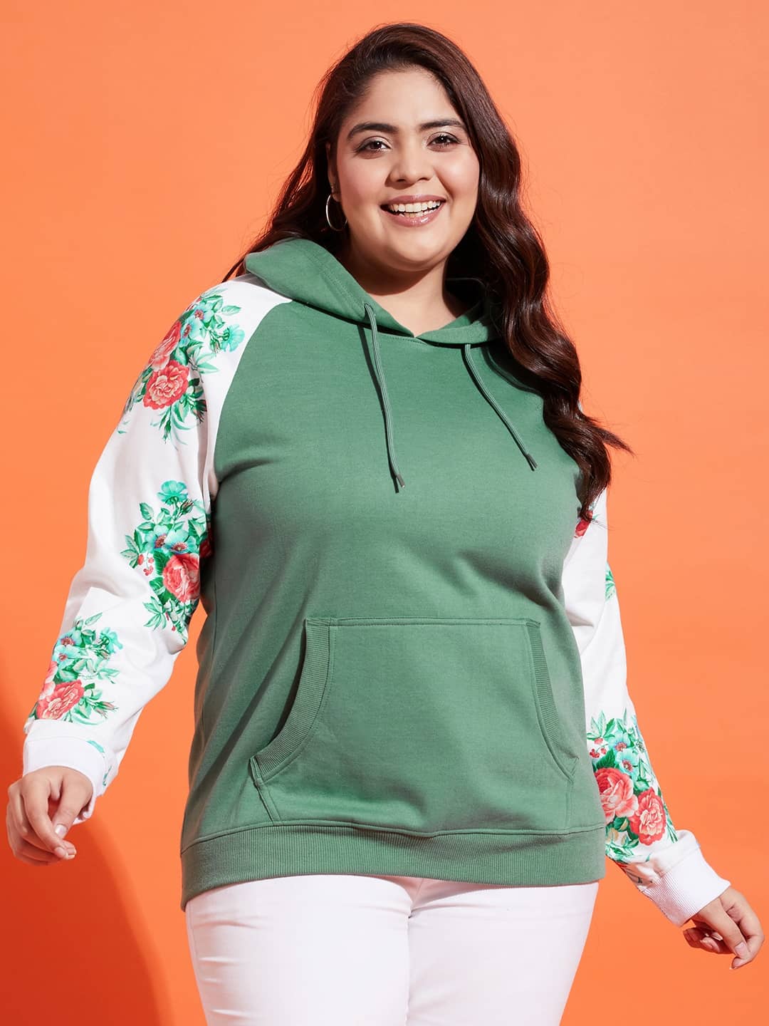 AUSTIVO Fleece Multi Color Hooded Sweatshirt