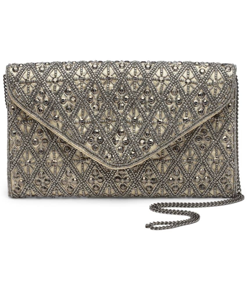 Anekaant Sling Bag Fabric Set of 1 ( Gold ) - Handbags | Buy online on ZillyBuy