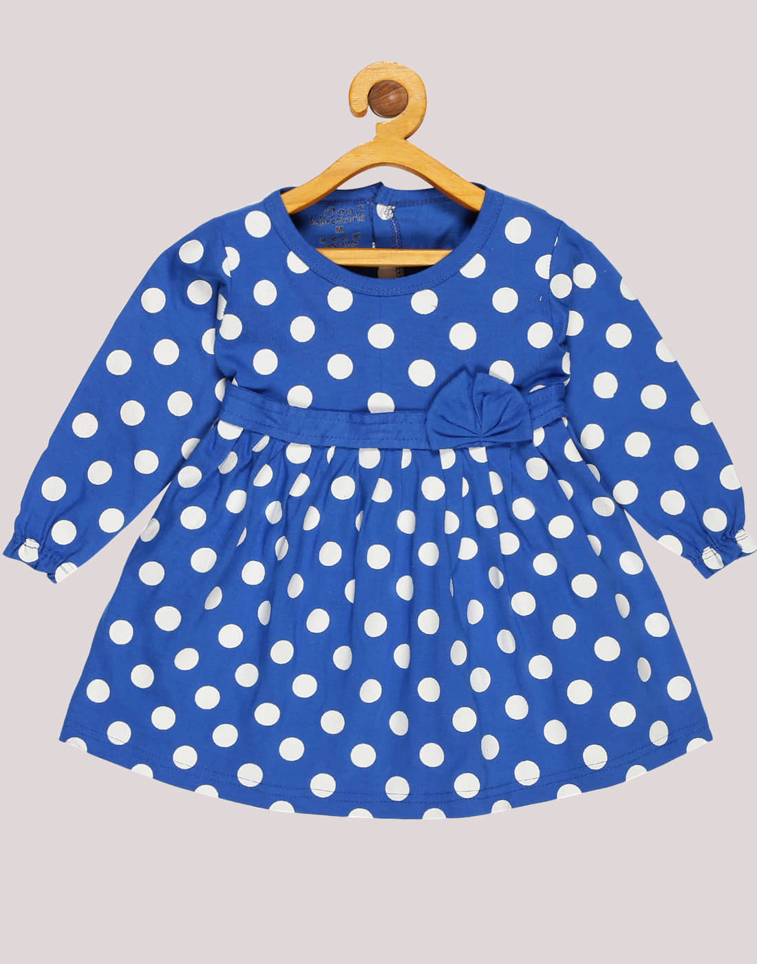 Babeezworld Cotton Frock For Girls ( Pack of 1 , Blue )