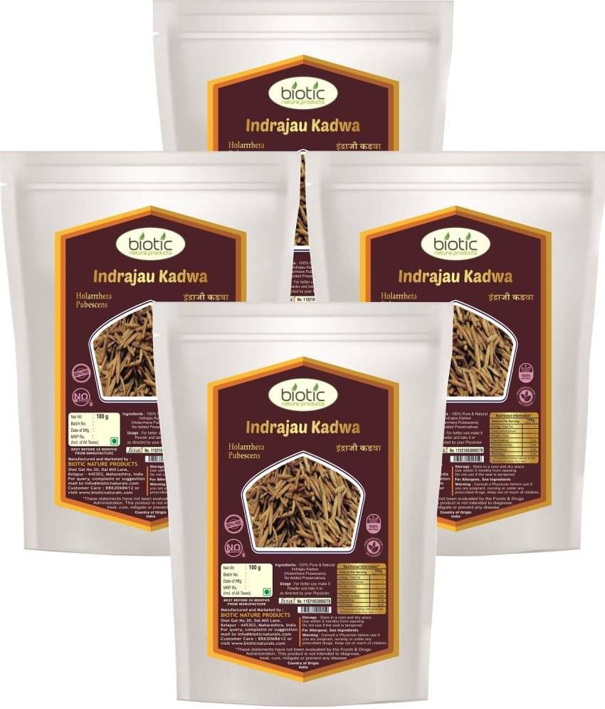 Biotic Indrajav Kadwa - Indrajao Seeds - Indrajau Kadwa 400 gm Pack of 4 Biotic Indrajav Kadwa - Indrajao Seeds - Indrajau Kadwa 400 gm Pack of 4
