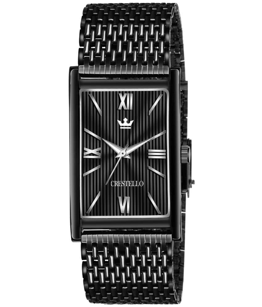 Crestello - Black Metal Analog Men's Watch
