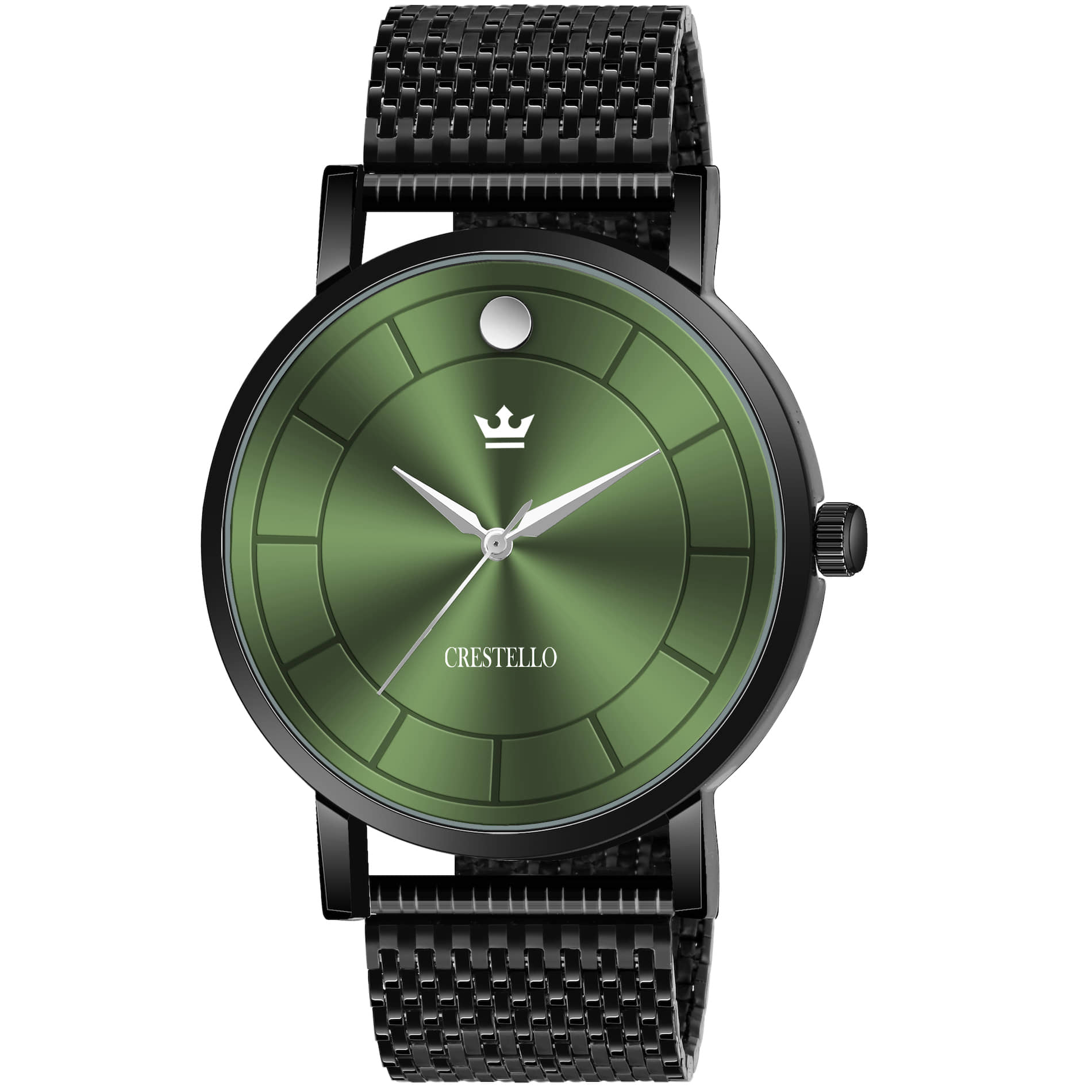 Crestello - Black Metal Analog Men's Watch