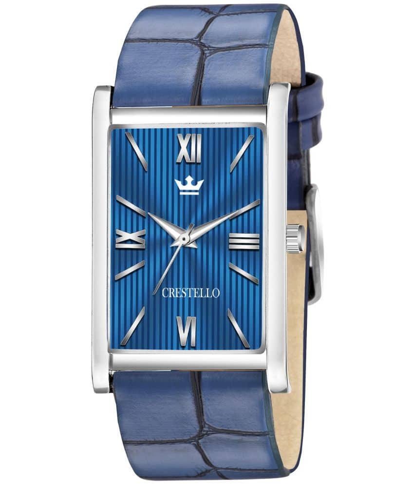 Crestello - Blue Leather Analog Men's Watch