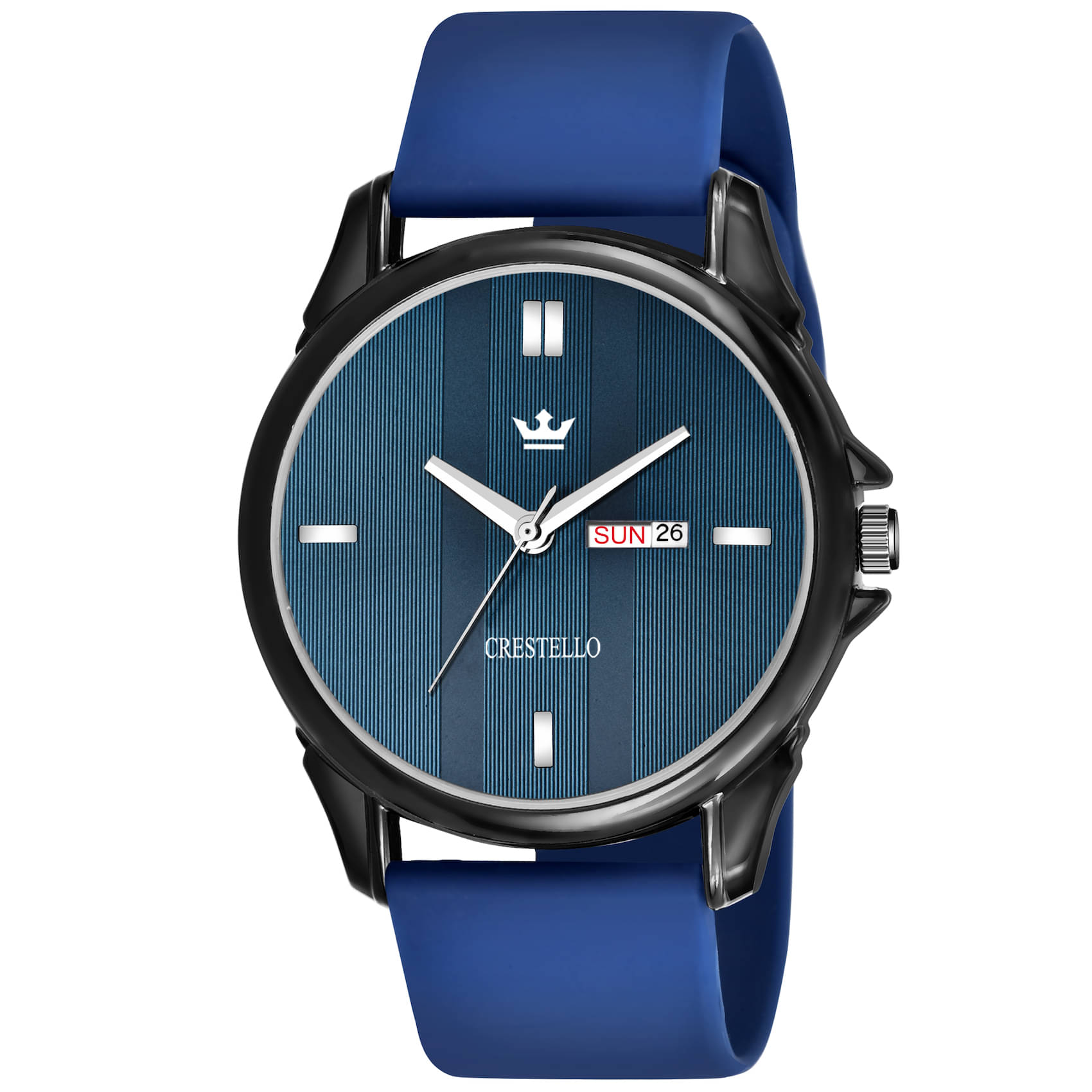     			Crestello - Blue Silicon Analog Men's Watch