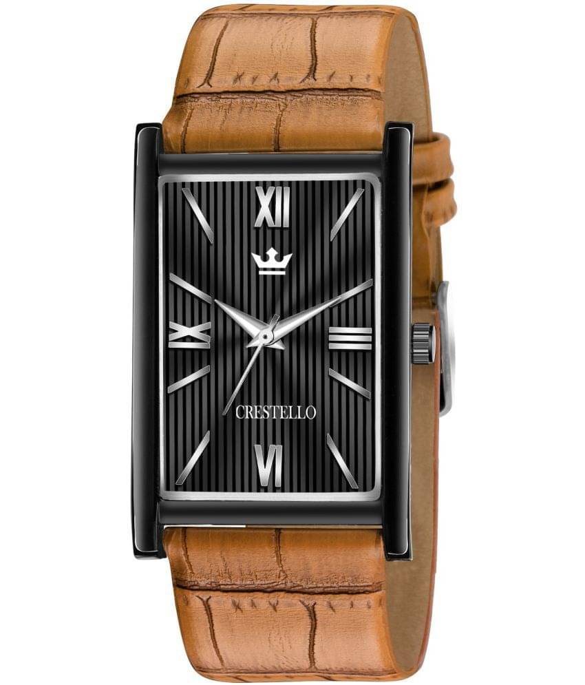     			Crestello - Brown Leather Analog Men's Watch
