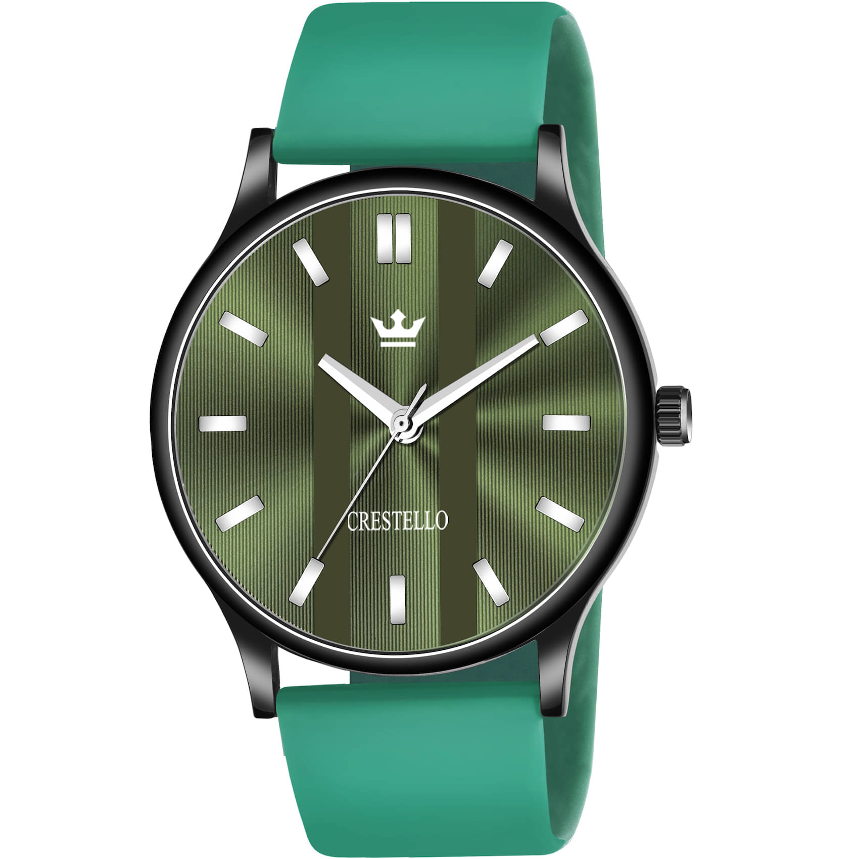     			Crestello - Green Silicon Analog Men's Watch