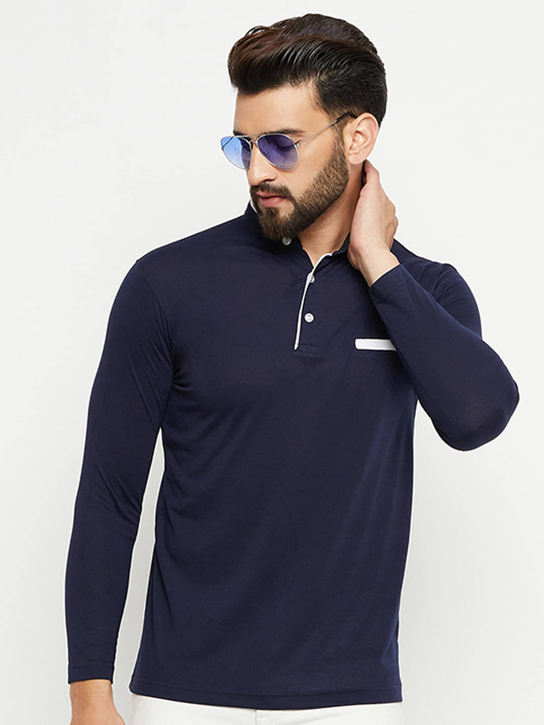 Emerald Pack of 1 Cotton Blend Regular Fit Men's T-Shirt ( Navy ) Emerald Pack of 1 Cotton Blend Regular Fit Men's T-Shirt ( Navy )