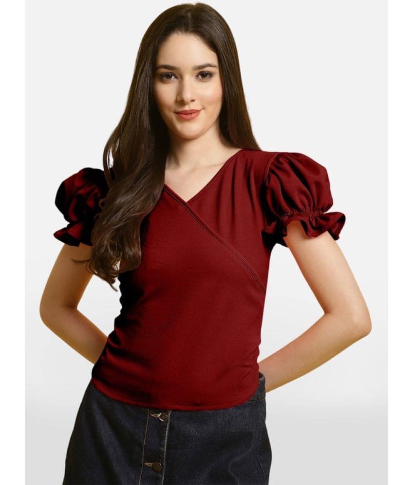     			Fabflee Women's Polyester Regular Top ( Maroon )