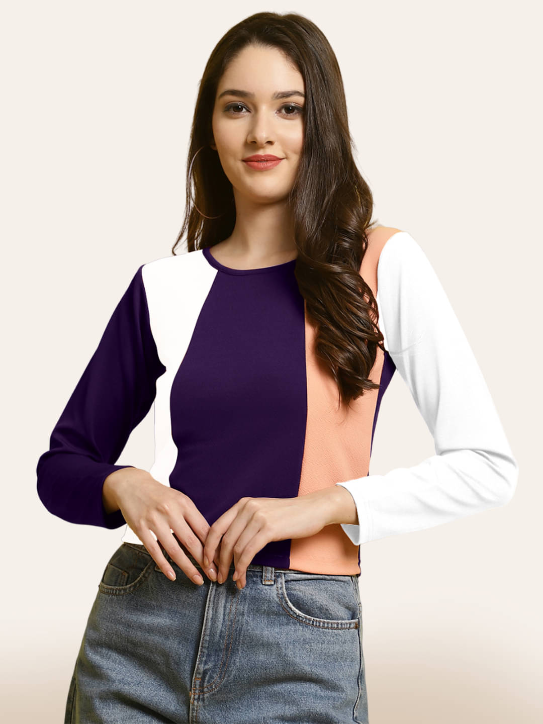 Fabflee Women's Polyester Regular Top ( Multicolor ) Fabflee Women's Polyester Regular Top ( Multicolor )