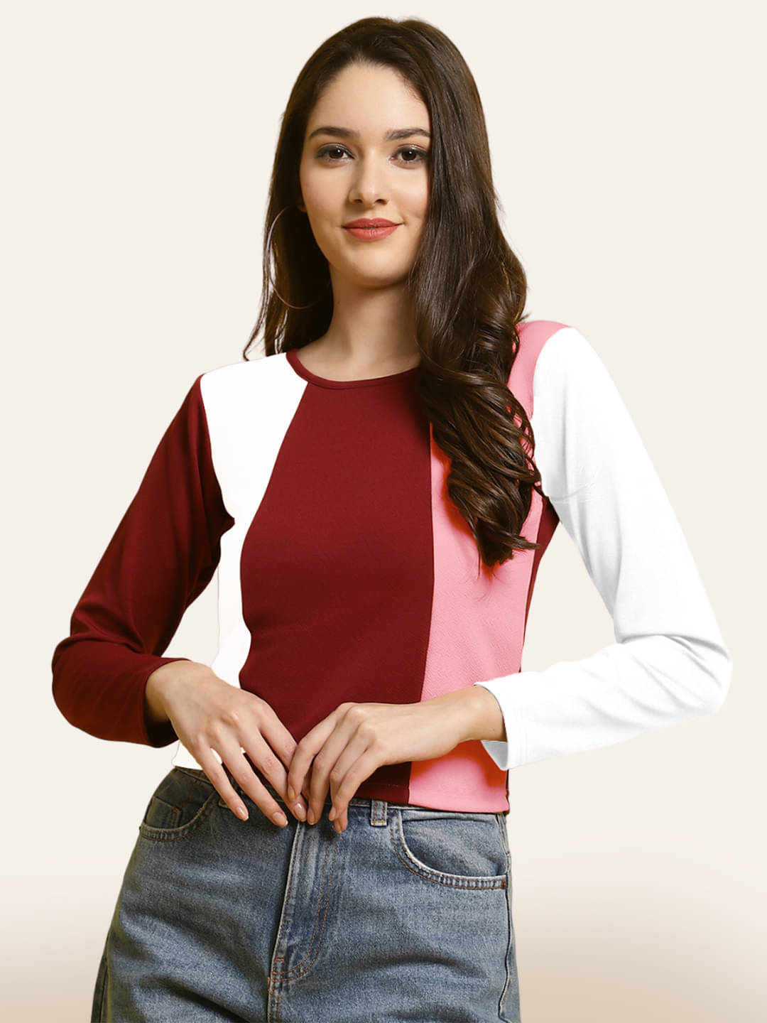 Fabflee Women's Polyester Regular Top ( Multicolor ) Fabflee Women's Polyester Regular Top ( Multicolor )