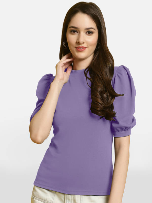    			Fabflee Women's Polyester Regular Top ( Purple )