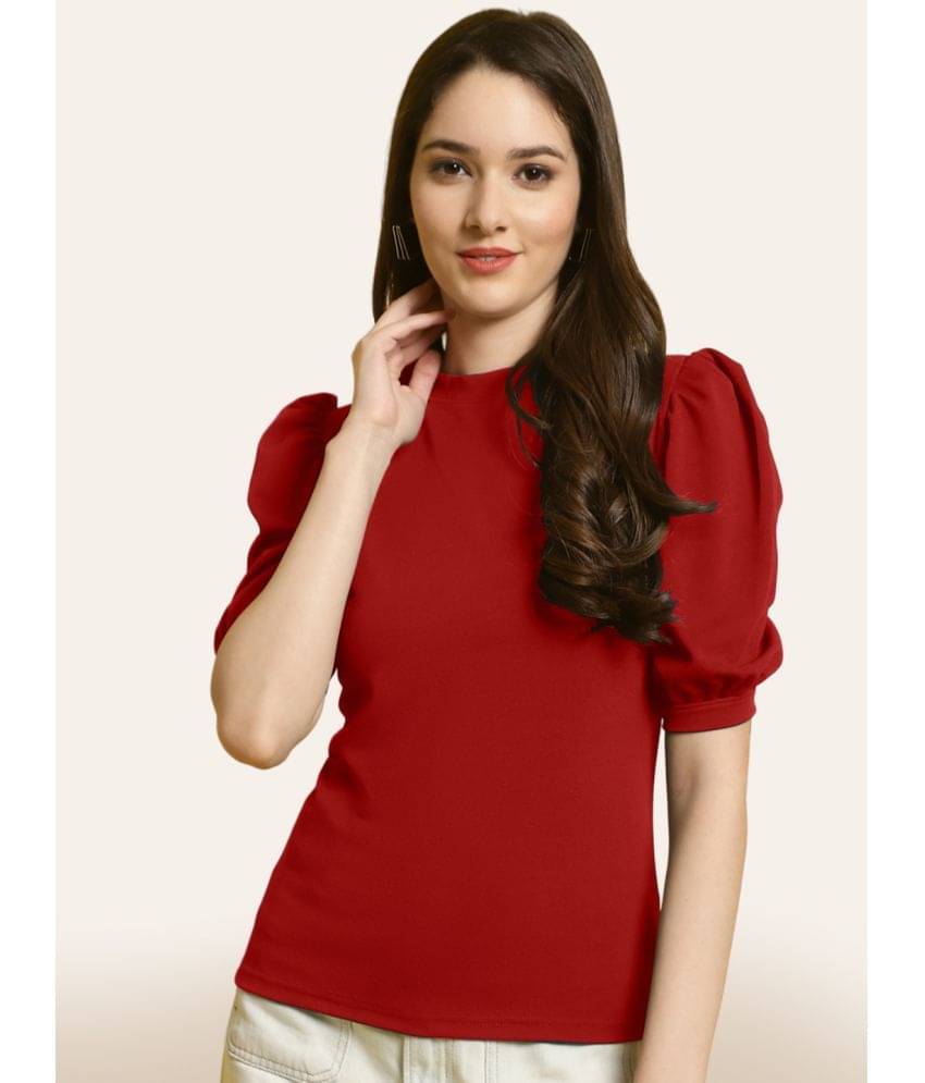     			Fabflee Women's Polyester Regular Top ( Red )