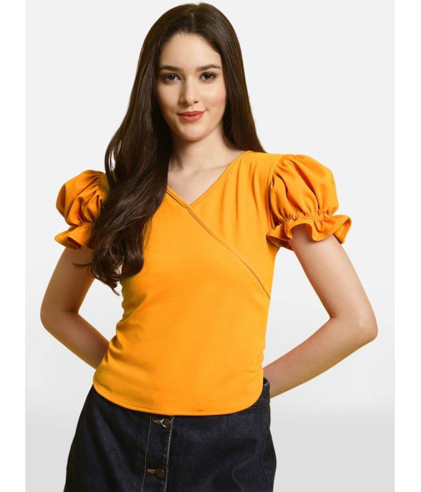     			Fabflee Women's Polyester Regular Top ( Yellow )