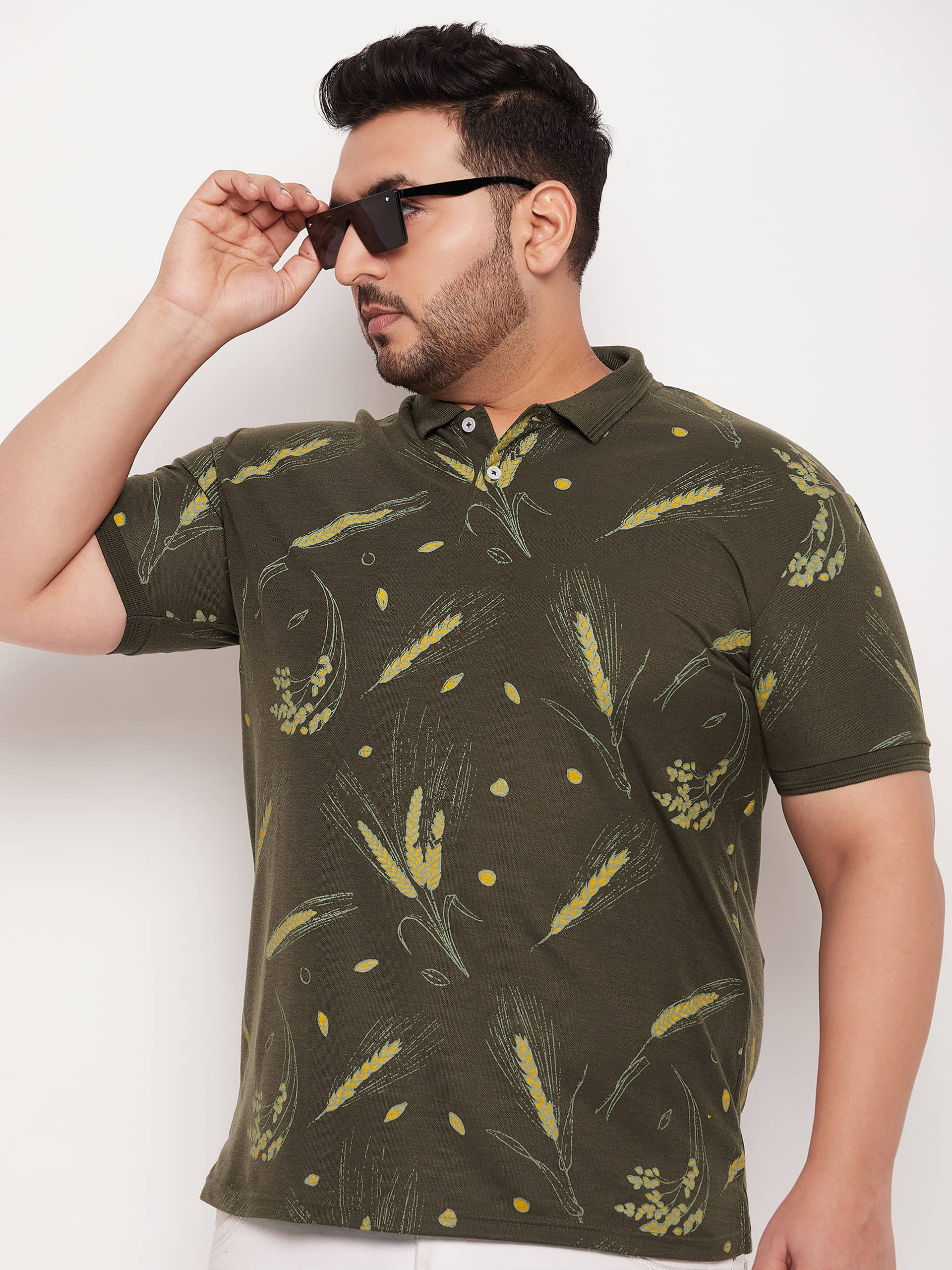 GET GOLF - Olive Cotton Blend Regular Fit Men's Polo T Shirt ( Pack of 1 )