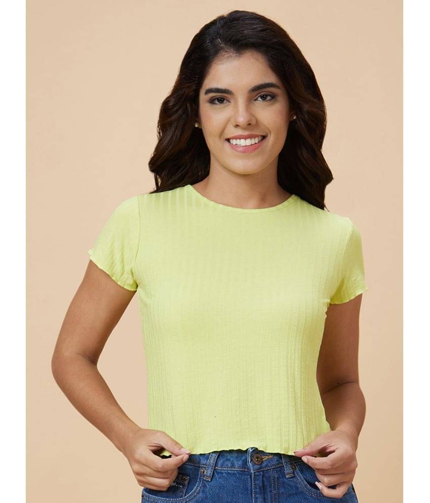    			Globus - Yellow Viscose Regular Fit Women's T-Shirt ( Pack of 1 )