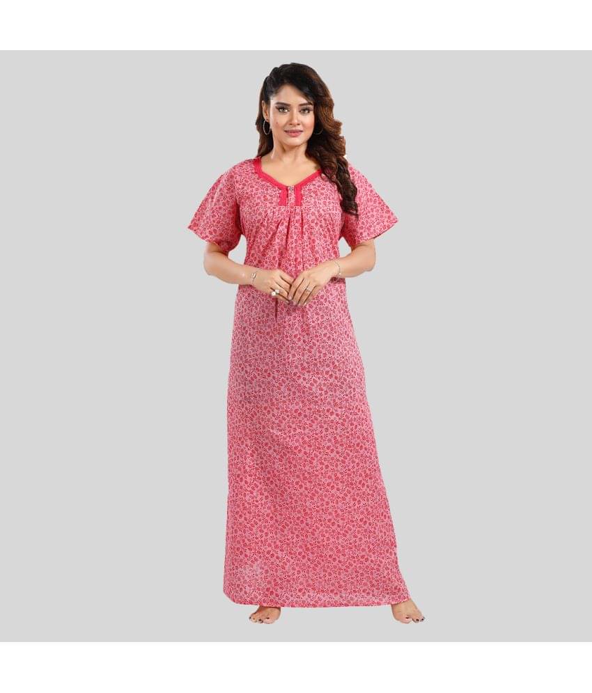 Gutthi - Multi Color Cotton Women's Nightwear Nighty & Night Gowns ( Pack of 1 ) Gutthi - Multi Color Cotton Women's Nightwear Nighty & Night Gowns ( Pack of 1 )