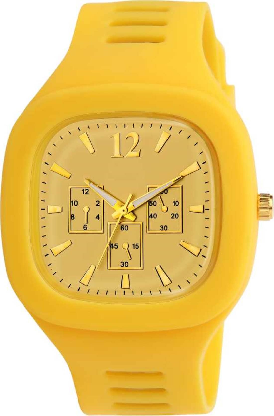 Hala - Yellow Silicon Analog Men's Watch