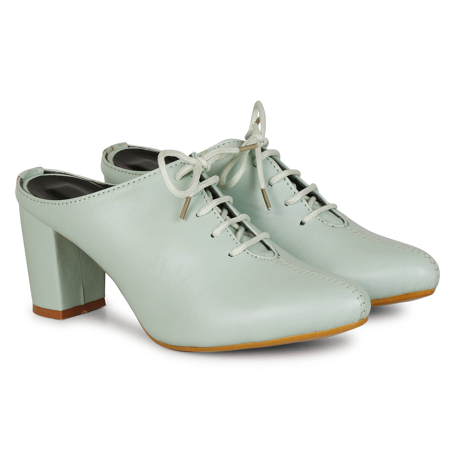     			Ishransh - Green Women's Mules Heels