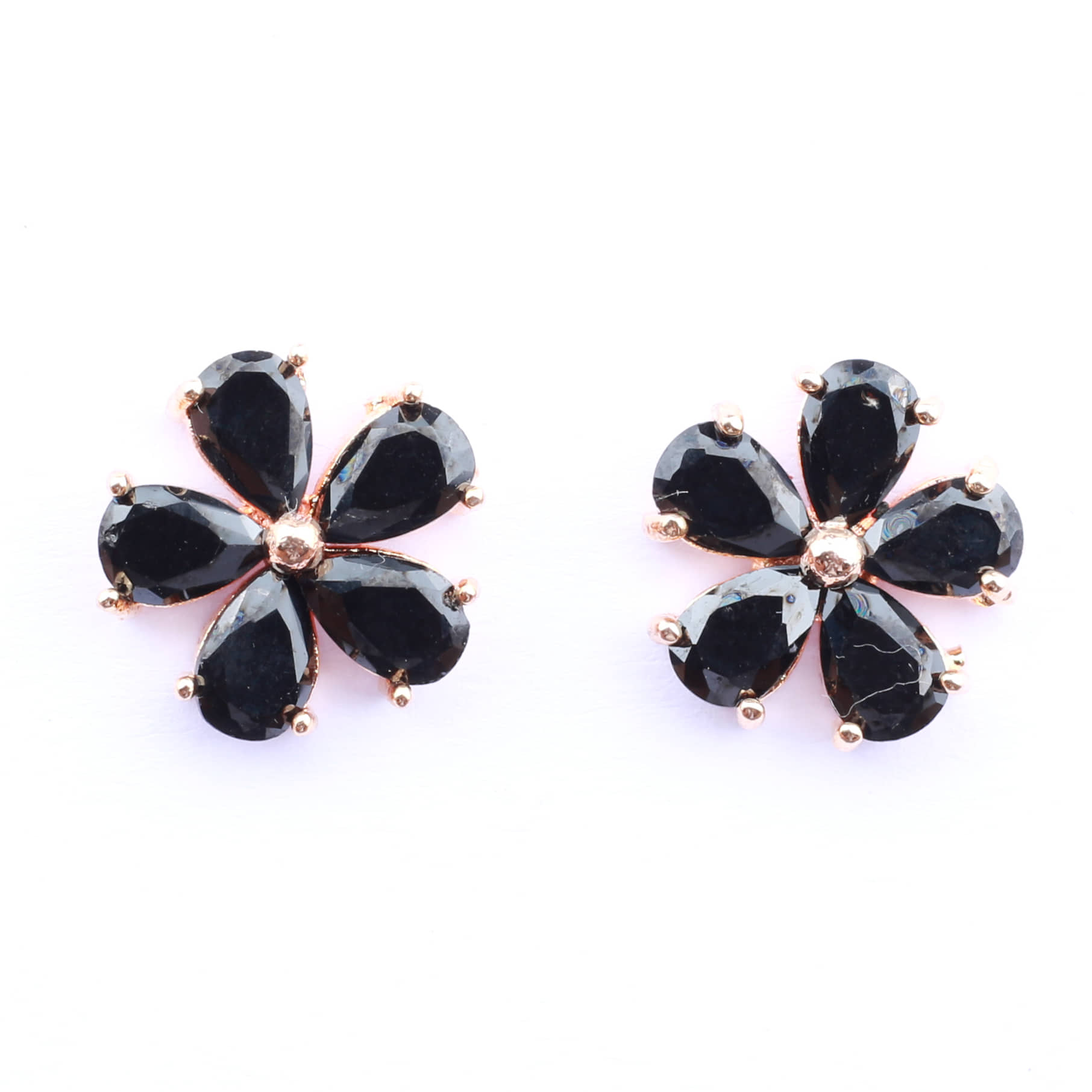 Jewels Corner - Black Stud Earrings ( Pack of 1 ) - Earrings | Buy online on ZillyBuy