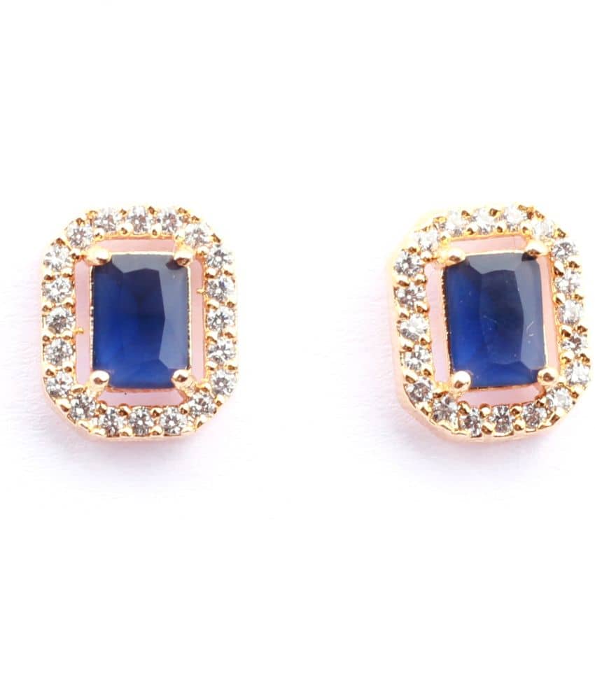 Jewels Corner - Blue Stud Earrings ( Pack of 1 ) - Earrings | Buy online on ZillyBuy