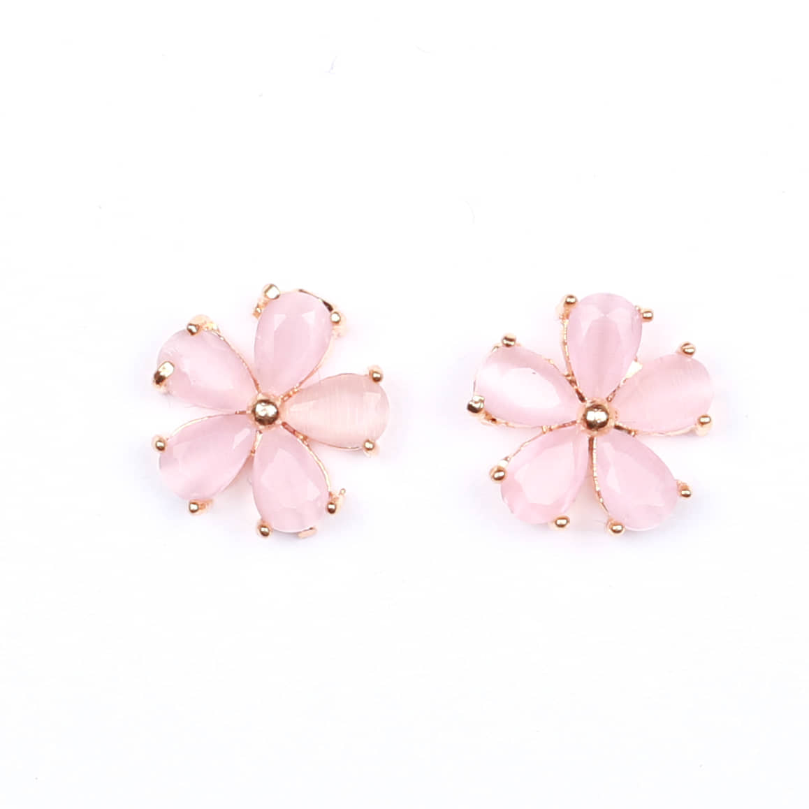 Jewels Corner - Pink Stud Earrings ( Pack of 1 ) - Earrings | Buy online on ZillyBuy