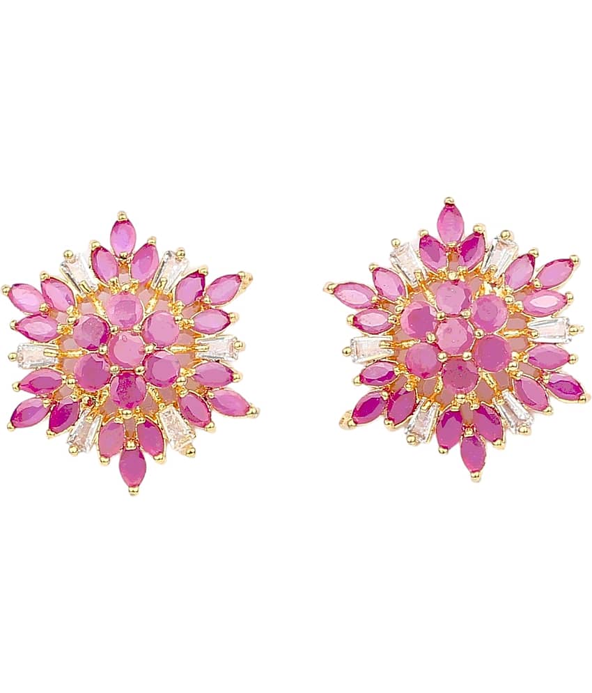 Jewels Corner - Red Stud Earrings ( Pack of 1 ) - Earrings | Buy online on ZillyBuy