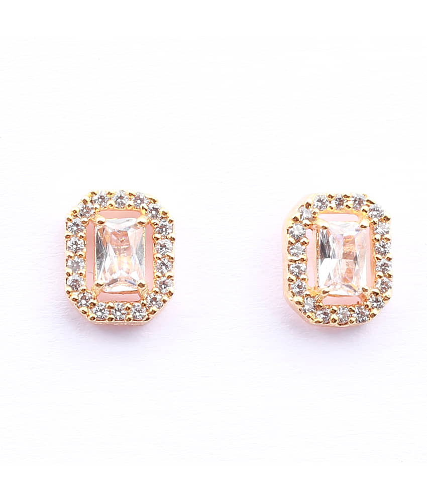 Jewels Corner - White Stud Earrings ( Pack of 1 ) - Earrings | Buy online on ZillyBuy
