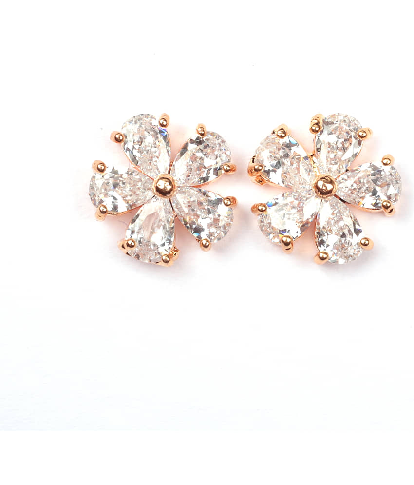 Jewels Corner - White Stud Earrings ( Pack of 1 ) - Earrings | Buy online on ZillyBuy