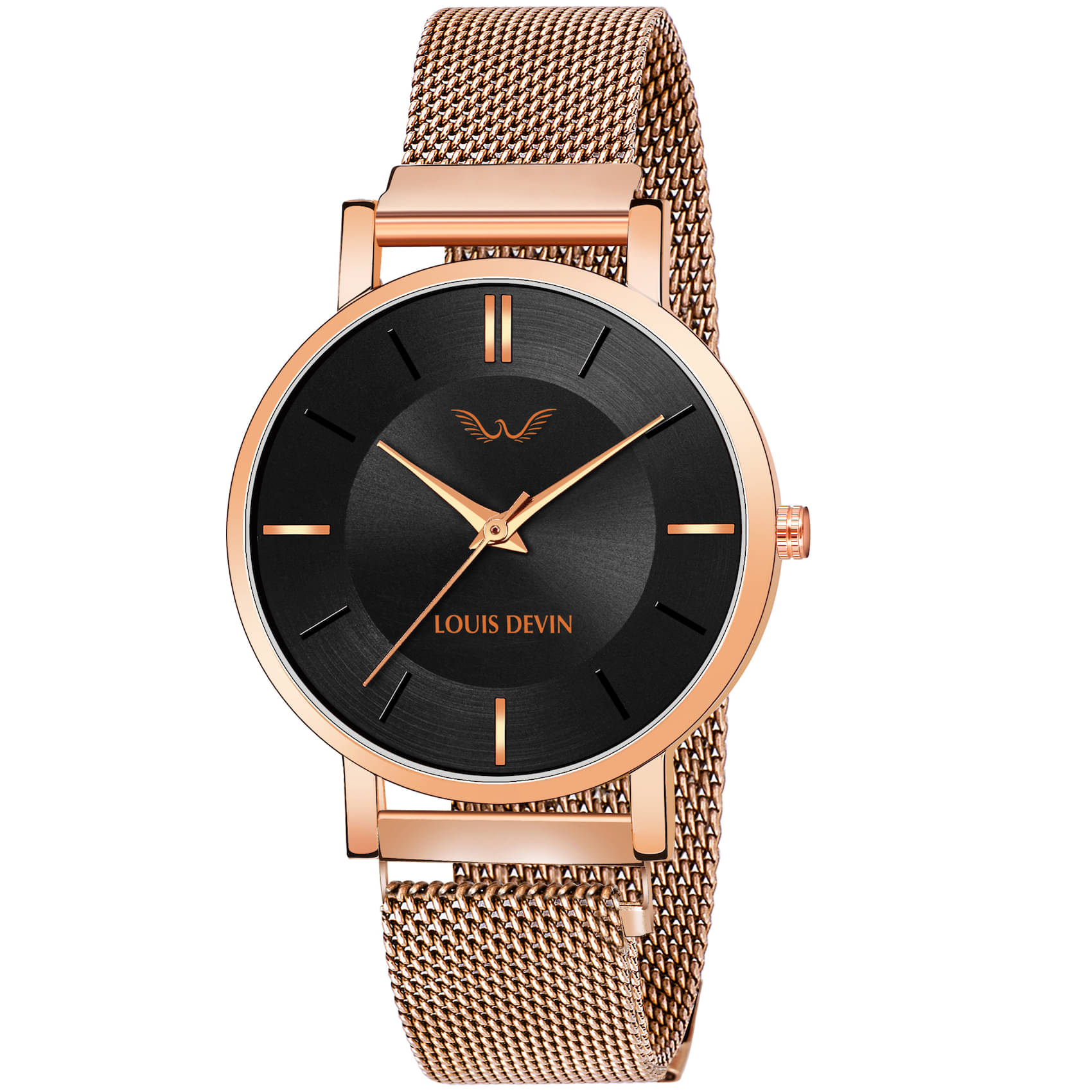     			LOUIS DEVIN - Rose Gold Metal Analog Womens Watch