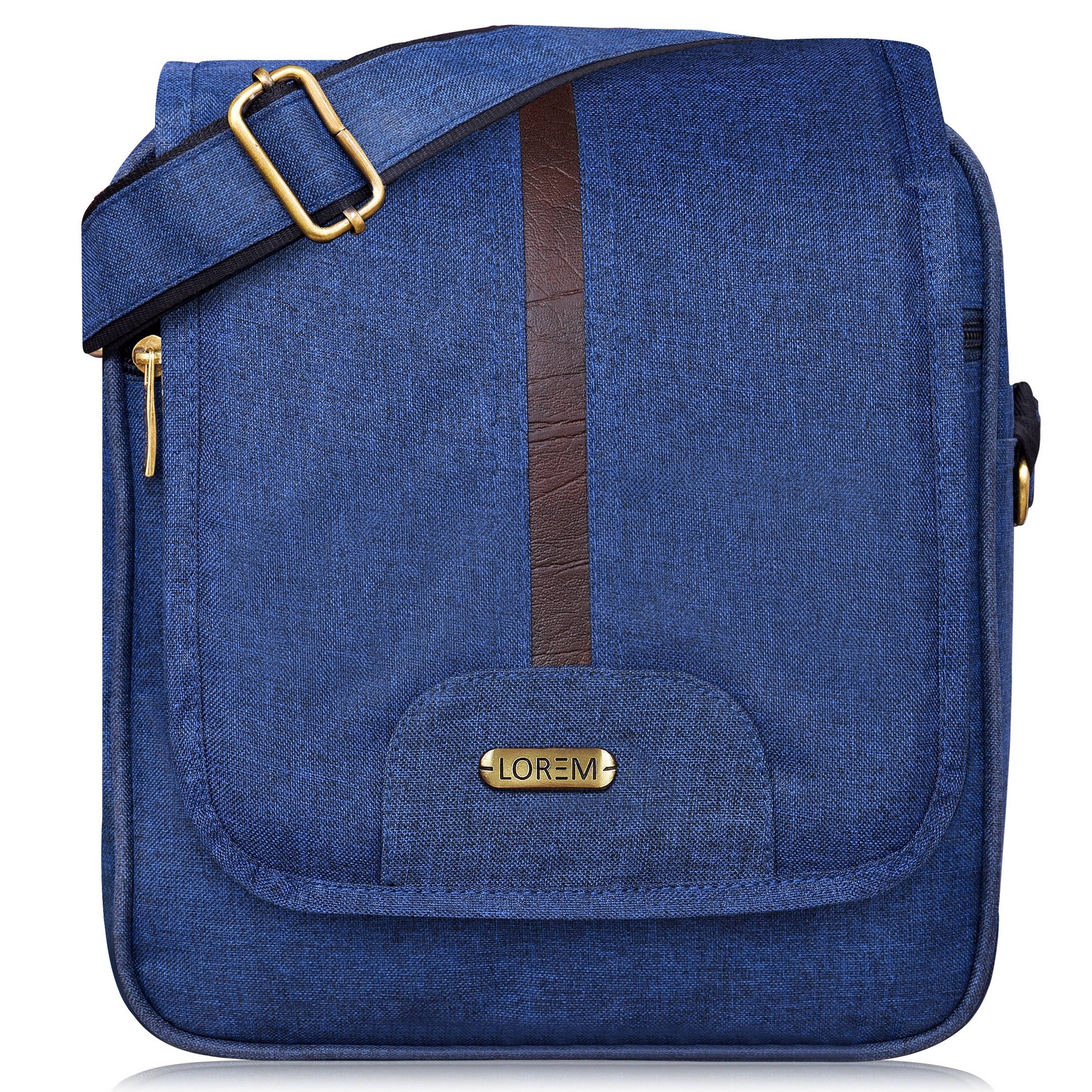     			Lorem Blue Messenger Bag